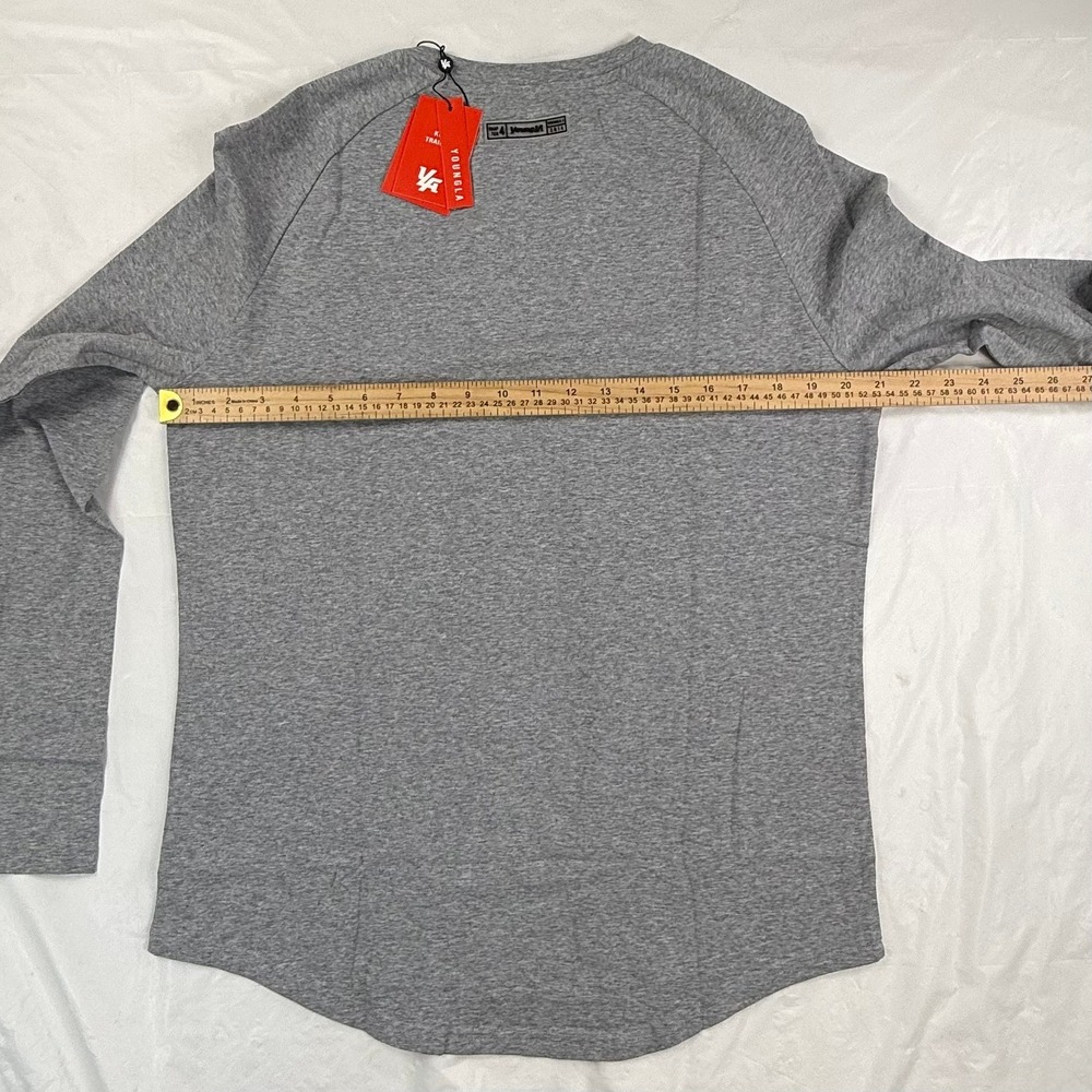YoungLA Chapter 4 Version 2.0 Mens Medium Heather Grey Long Sleeve Gym Shirt NWT - Picture 5 of 10